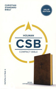CSB Compact Bible, Value Edition, Brown LeatherTouch