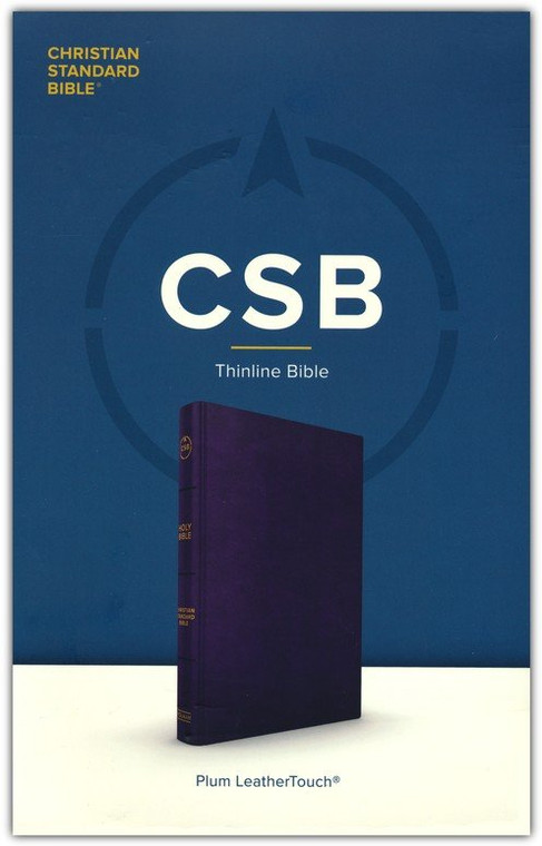 CSB Thinline Bible--LeatherTouch, plum