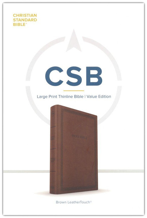 CSB Large Print Thinline Bible | Value Edition, Brown LeatherTouch CSB Large Print Thinline Bible | Value Edition, Brown LeatherTouch