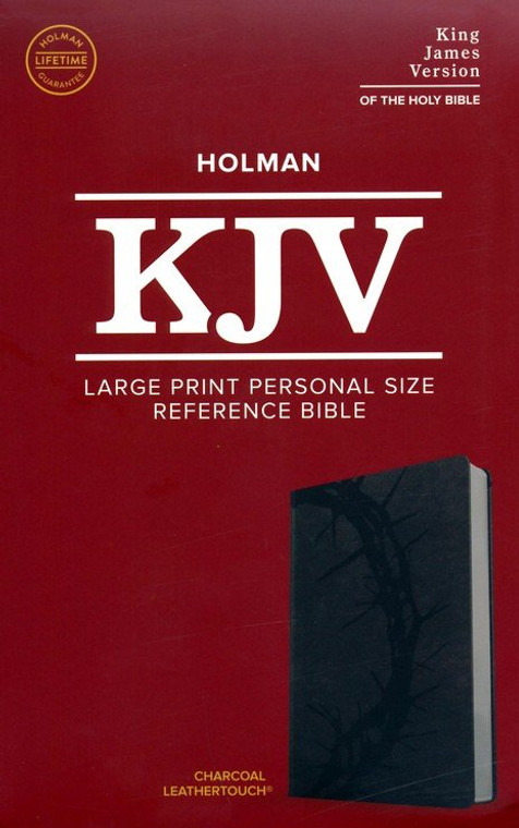 KJV Large Print Personal Size Reference Bible, Charcoal Leathertouch Imitation Leather KJV Large Print Personal Size Reference Bible, Charcoal Leathertouch Imitation Leather