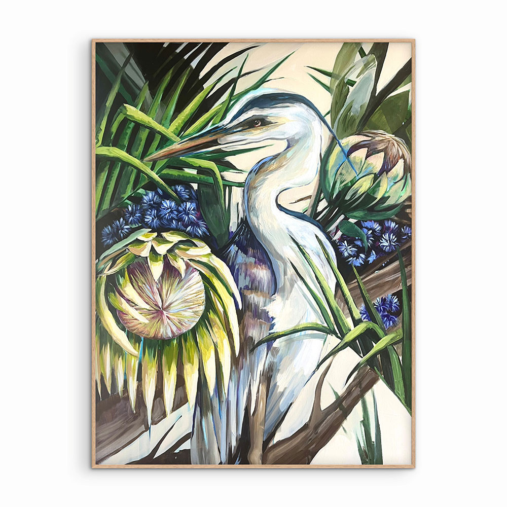 Evergreen and Protea acrylic on canvas 40x30x1.5