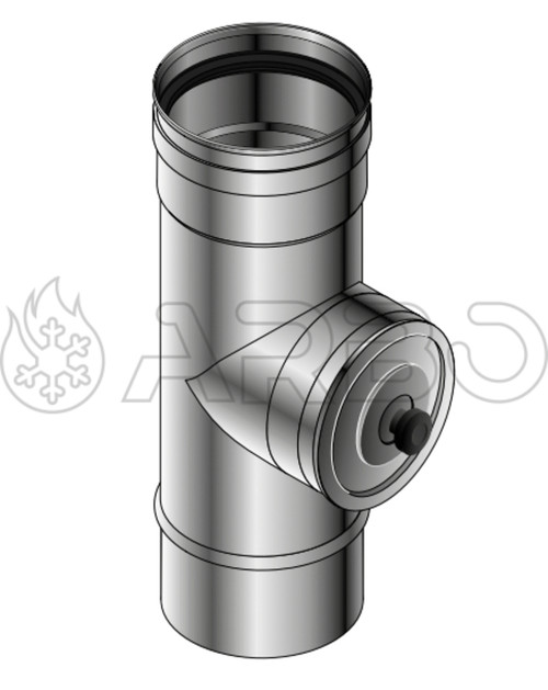 MODULO ISPEZIONE IN INOX D.200 CON TAPPO PIU' SENZA GUARNIZIONE - SPIN200NSG