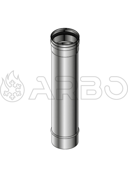 TUBO MONOPARETE INOX D.150 CM100 SENZA GUARNIZIONE SPESSORE 4/10 - TRI1506GE