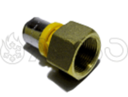 RACCORDO DRITTO FEMMINA MULTISTRATO PEX-ALP PER GAS CON DADO GIREVOLE 1/2X16 - GPEXRACGIR1/2X16