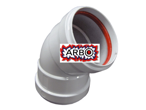 CURVA ALLUMINIO PRESSOFUSA E VERNICIATA CON ATTACCO DA D.80 FF  (45GRADI) - CA80FFVP45