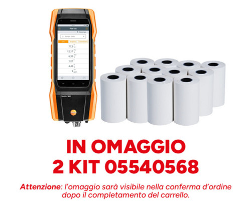 KIT ANALIZZATORE TESTO 300 4000 PPM CON 4 ANNI DI GARANZIA - KIT300-4000-4