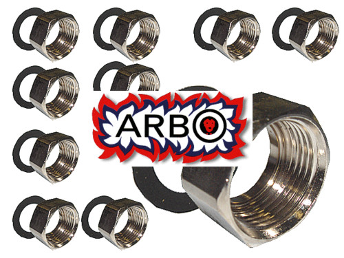 KIT CON 10 DADI (G) FEMMINA DA 3/4 CON GUARNIZIONE PER TUBO TRRG D.15 - DFG15KIT10