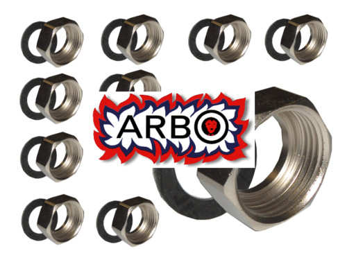 KIT CON 10 DADI (W-S) FEMMINA DA 1' CON GUARNIZIONE PER TUBO TRR-TISD20 - DFRR20KIT10