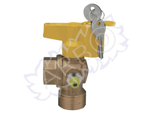 VALVOLA POSTCONTATORE 1`F 1`M SQUADRO PIU' CHIAVE DI SICUREZZA - 94981