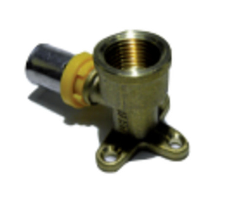 RACCORDO A GOMITO CON FLANGIA MULTISTRATO PEX-ALP PER GAS 1/2X20 - GPEXGOMFLA1/2X20