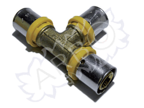 RACCORDO A TEE MULTISTRATO PEX-ALP PER GAS 16X20X16 - GPEXTR162016