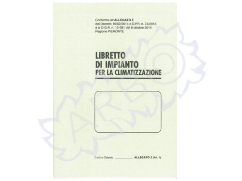 LIBRETTO DI IMPIANTO PER LA CLIMATIZZAZIONE PIEMONTE - LIBRIMPCLIMP