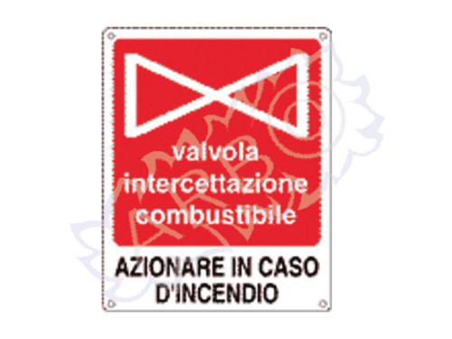 CARTELLO VALVOLA INTERCETTAZIONE COMBUSTIBILE - 20146X