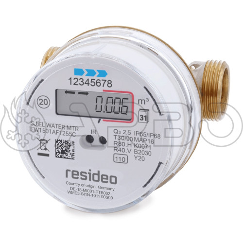 CONTATORE ELETTRONICO D'ACQUA DN25 MAX 30°C 110MM - EW1500AF1255C