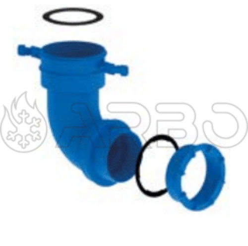 CONNETTORE A 90° TUBO FLEX E PLENUM - HBCON9075
