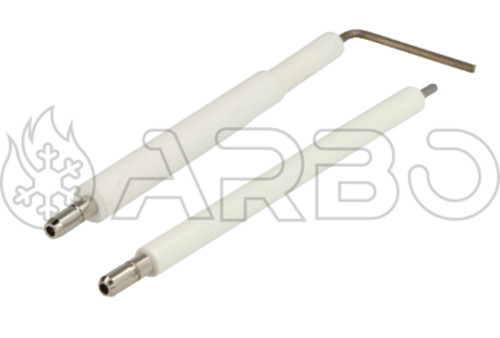 KIT ELETTRODO DI ACCENSIONE PIU' ELETTRODO DI RILEVAZIONE D8X80 D4 D2X27 80° - CUE13015841-01