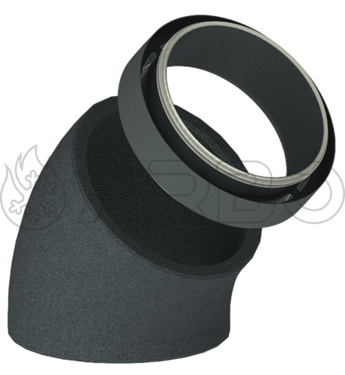 CURVA A 45 GRADI IN EPS DN160 CON UN MANICOTTO - HBEPS45160