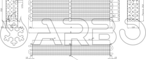 TAGLIO EVAPORATORE STATICO ES110X210X800MM - ES110X210X800 TAGLIO EVAPORATORE STATICO ES110X210X800MM - ES110X210X800