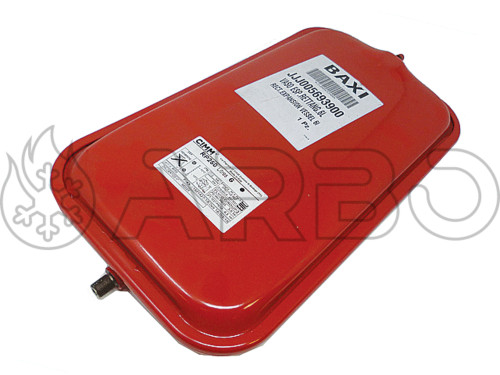 VASO DI ESPANSIONE 250/6 ATTACCO M 14X1X32 VALVOLA PORT.180G 1BAR ROSSO  - TWIN000260