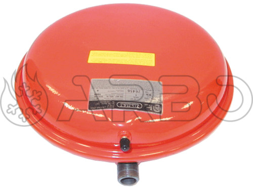 Vaso di espansione piatto attacco laterale 3/4'' lt.12 d.324 con angolo di 0 gradi - VPL1233