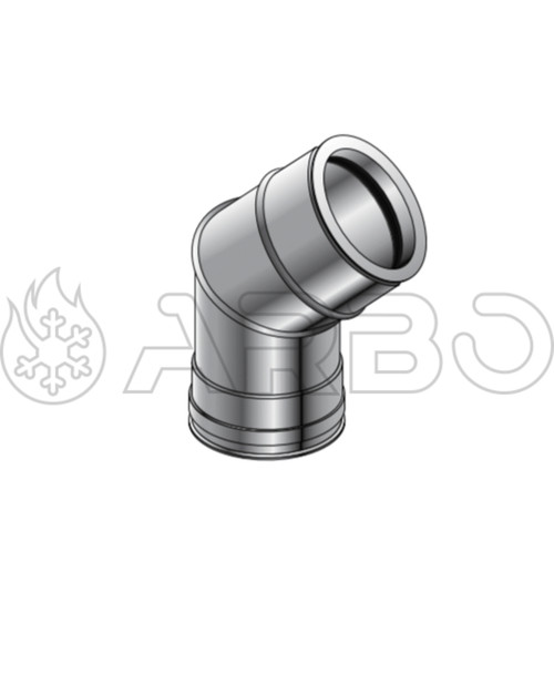 CURVA A 45 GRADI COIBENTATA AD ARIA CON D.180/200MM RAMATO - DPAV606180