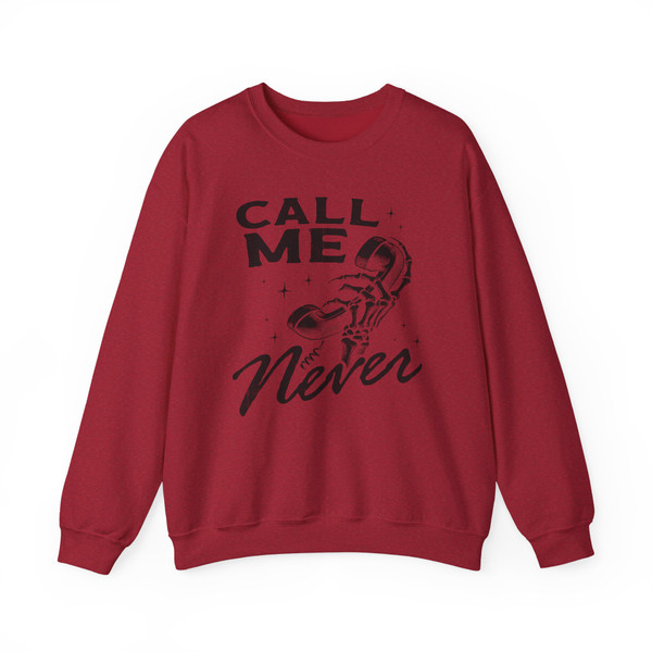 Call Me Never Skellie Crewneck Sweatshirt