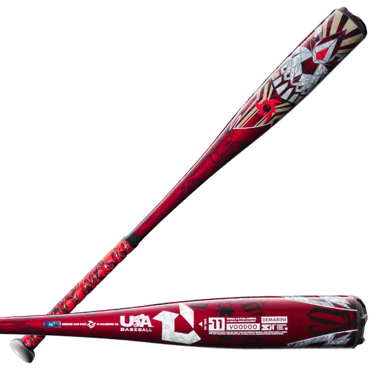 DeMarini Voodoo TP ONE 83cm バット 2023 DeMarini Voodoo One USA Youth Baseball Bat, -11 Drop, 2