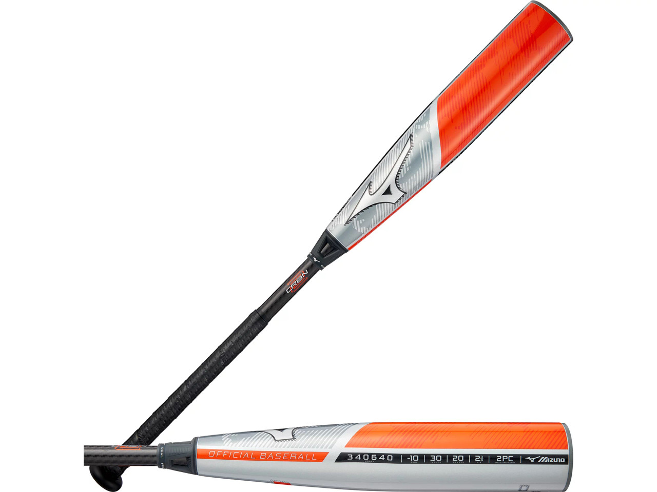 2023 Mizuno B23-CRBN2 Composite USSSA Youth Baseball Bat, -10 Drop, 2-3/4  in Barrel, 340640