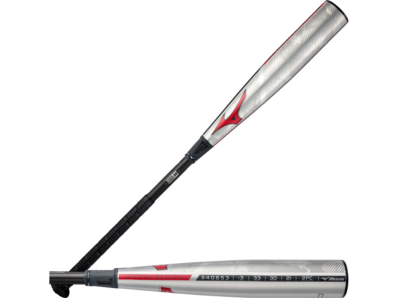 2023 Mizuno B23 Duality Hybrid BBCOR Baseball Bat, -3 Drop, 2-5/8