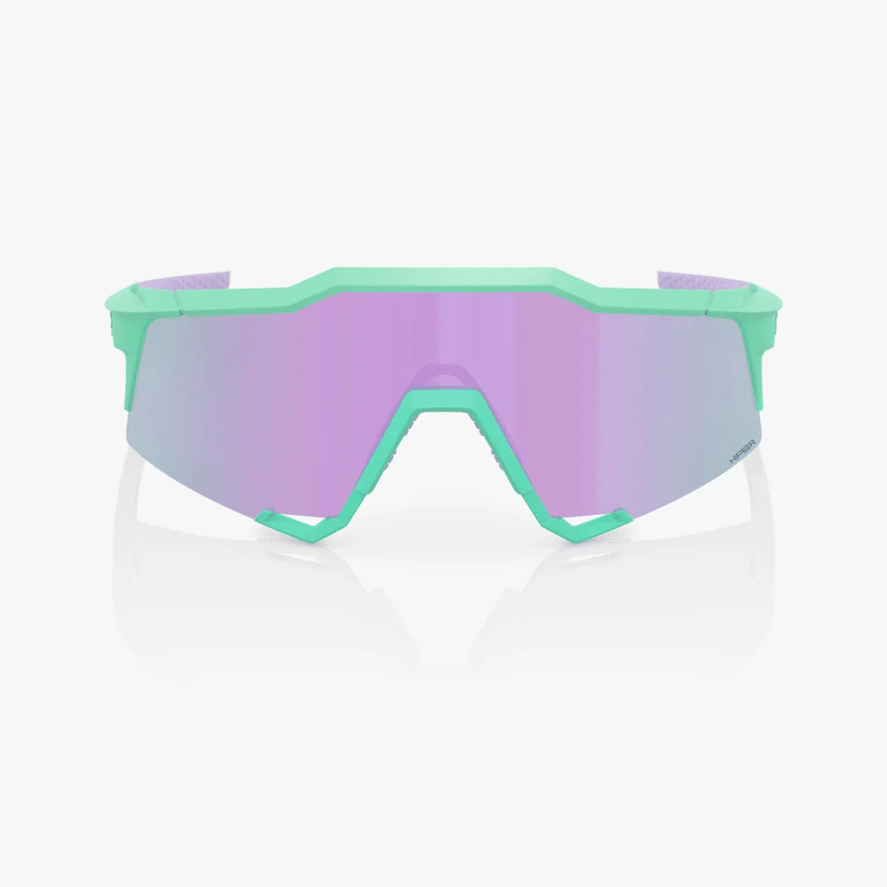 100% SPEEDCRAFT Sunglasses Soft Tact Mint - HiPER Lavender Mirror