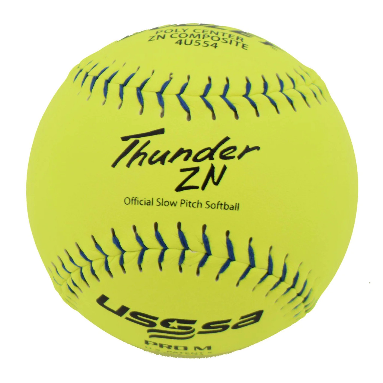 Dudley Thunder ZN Pro M USSSA Slowpitch Softballs, 44/375, 12 inch