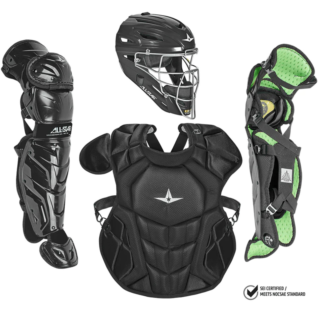 All-Star S7 Axis Elite (Ages 9-12) Solid Catcher's Kit NOCSAE