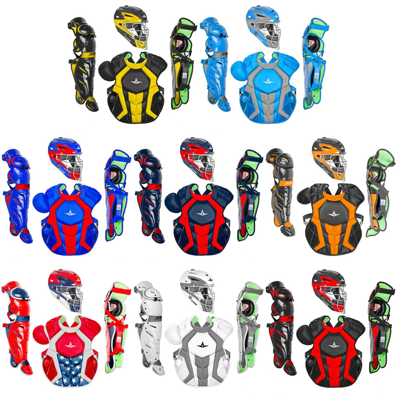 All-Star S7 AXIS (Adult) Two Tone Catcher's Kit NOCSAE
