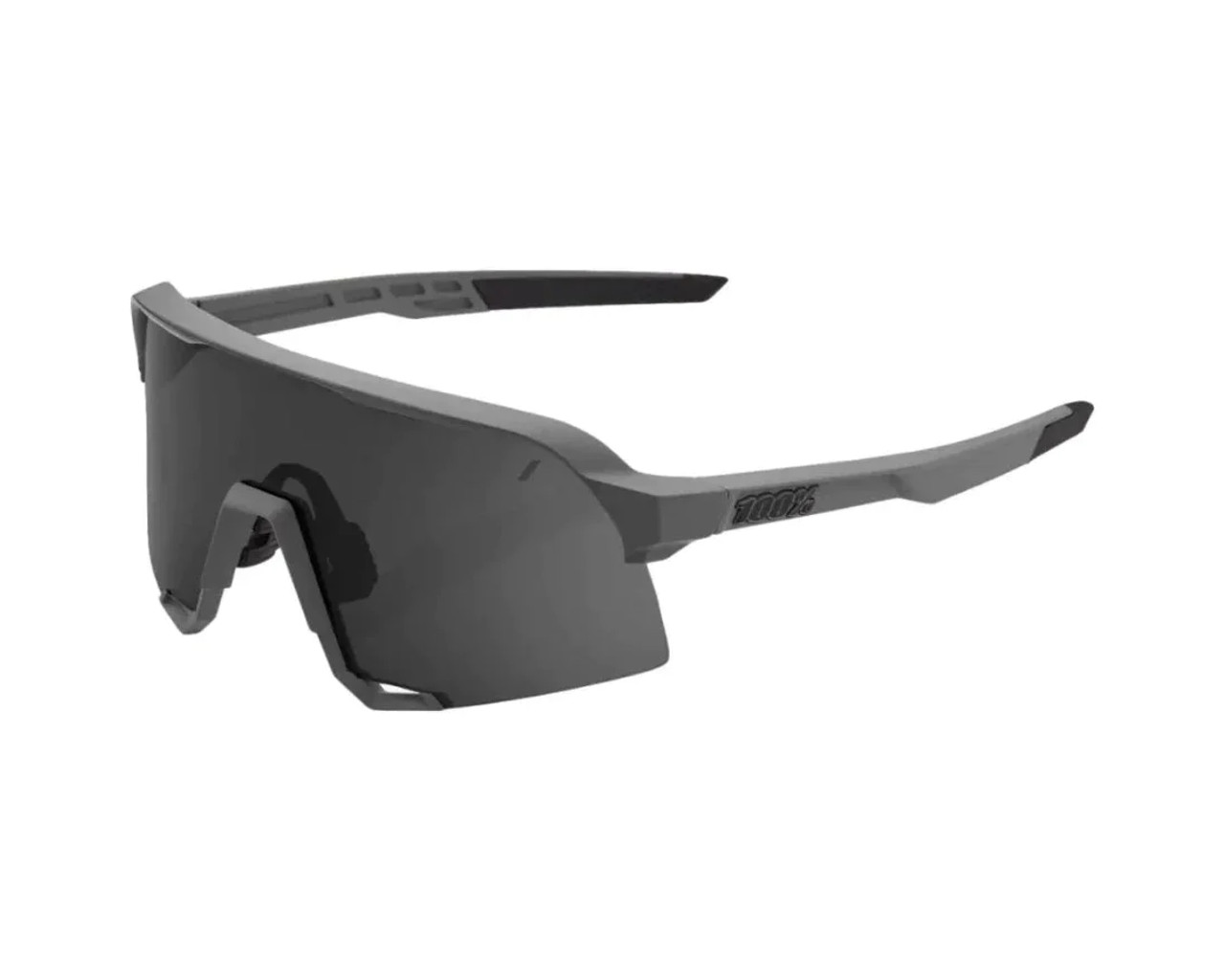 100% S3 Matte Cool Gray サングラス 100% S3 Sunglasses Matte Cool Grey - Smoke Lens