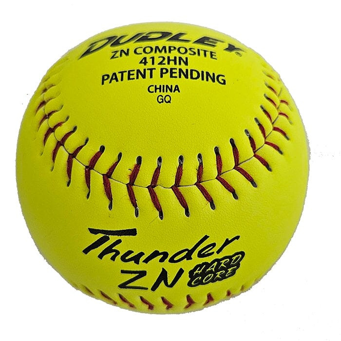 Dudley Thunder HARD CORE Unstamped Slowpitch Softballs, 44/400, 12