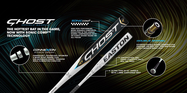 Easton Ghost Double Barrel -10 FastPitch Softball Bat