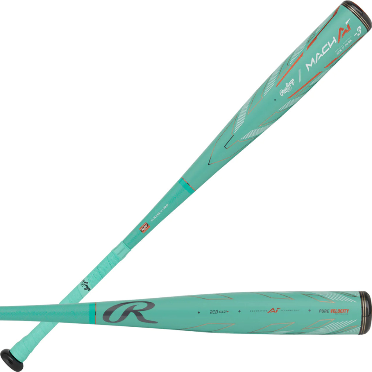 2024 Rawlings Mach AI Alloy BBCOR Baseball Bat -3 Drop, 2-5/8