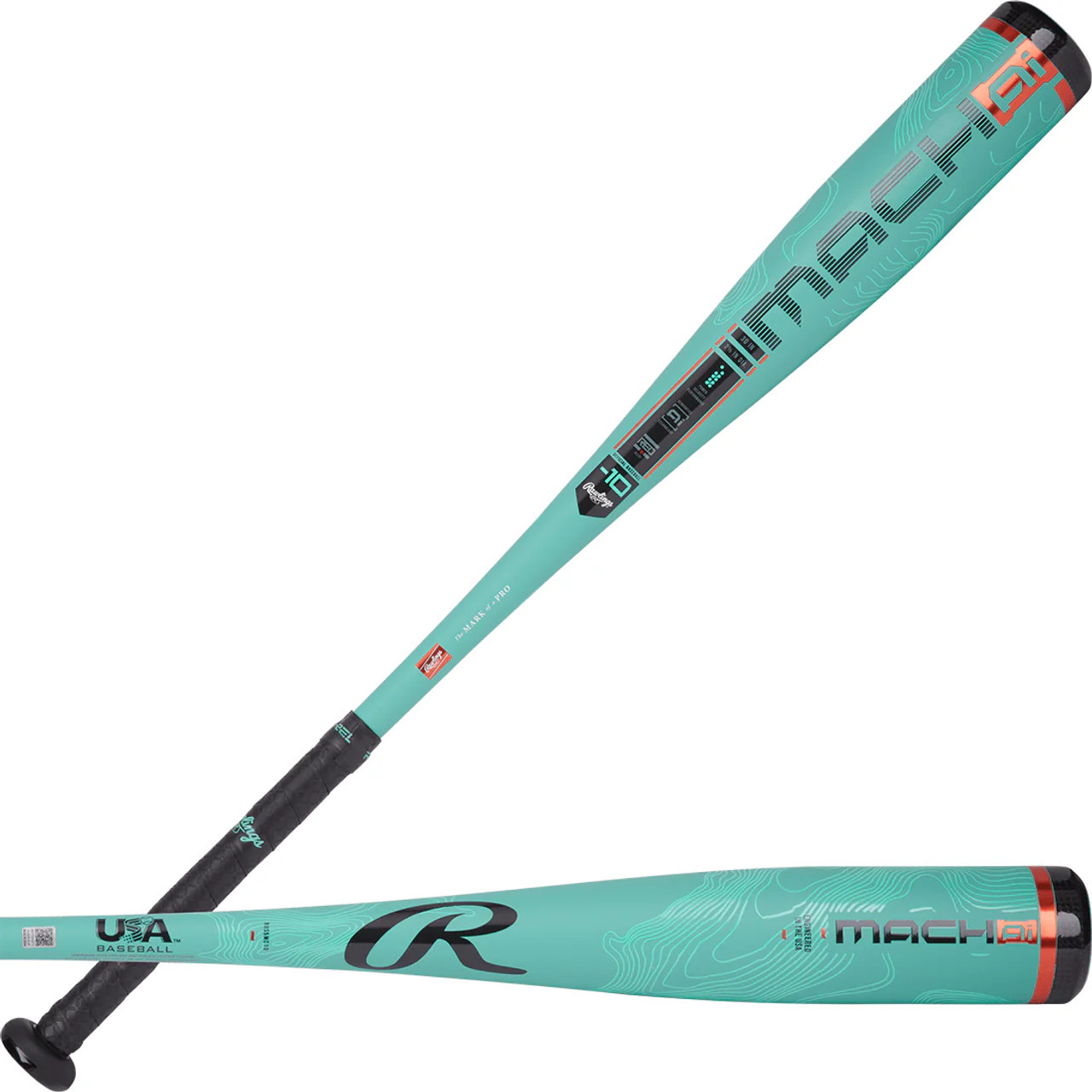 2025 Rawlings Mach AI Hybrid USA Baseball Bat, -10 Drop, 2-5/8