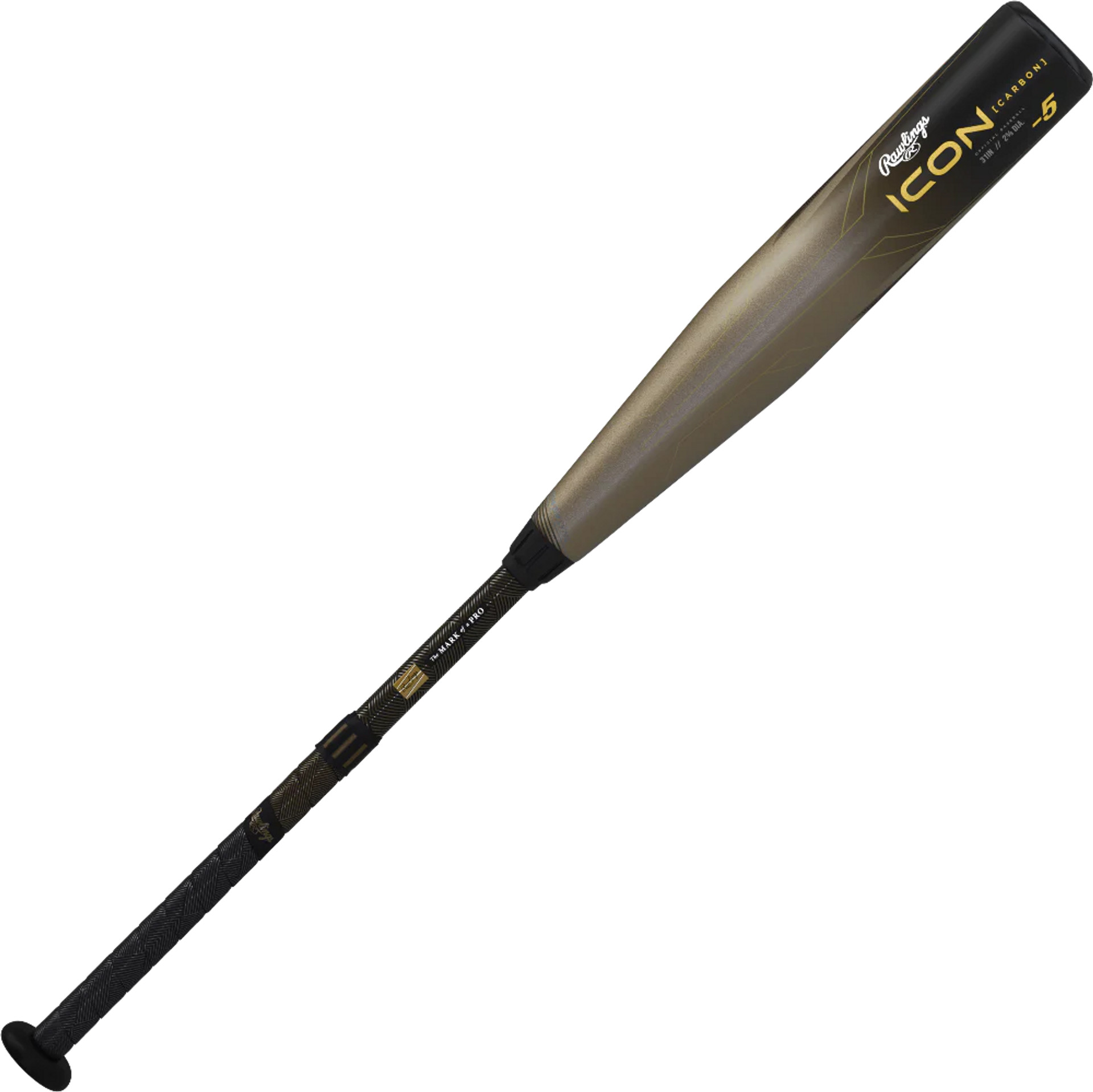 2024 Rawlings Icon Composite USSSA Baseball Bat, 5 Drop, 23/4 in