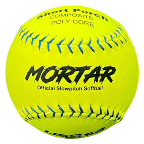 Short Porch MORTAR USSSA 44/375 Pro M Composite Slow Pitch Softball Dozen, 12 inch, SPMORTAR-PROM