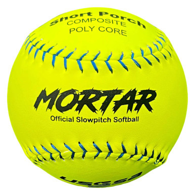 Short Porch MORTAR USSSA Pro M Composite Slowpitch Softballs, 44/375, 12 inch, Dozen, SPMORTAR-PROM
