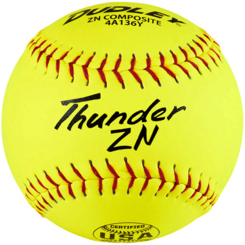 Dudley Thunder ZN .44/375 12" USA/ASA Slowpitch Softballs (DOZEN), 4A136Y