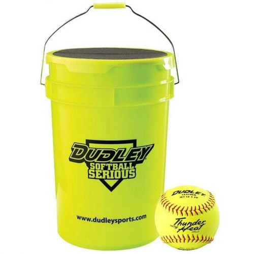 Dudley 12" NFHS Thunder Heat Fastpitch Softball (Dozen) Bucket, 4D48051