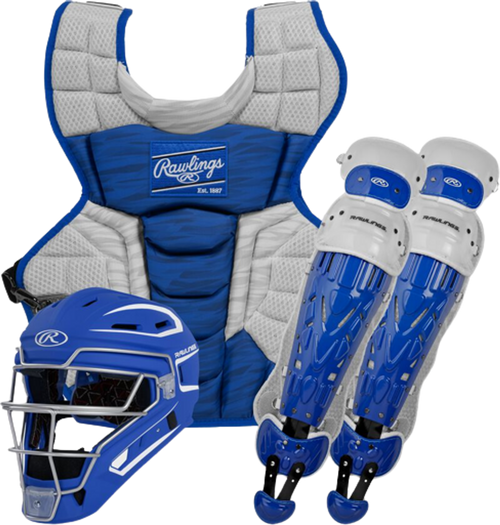 Rawlings Youth Royal/White VELO 2.0 Catcher's Gear Box Set, CSV2Y-R/W