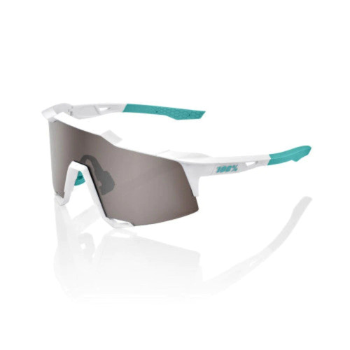 100% SPEEDCRAFT Sunglasses BORA Hans Grohe Team White - HiPER Silver Mirror Lens