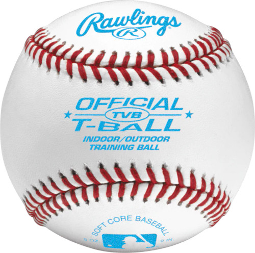 Rawlings OFFICIAL T-BALL Leather Indoor Outdoor Training Baseballs, Dozen, TVB