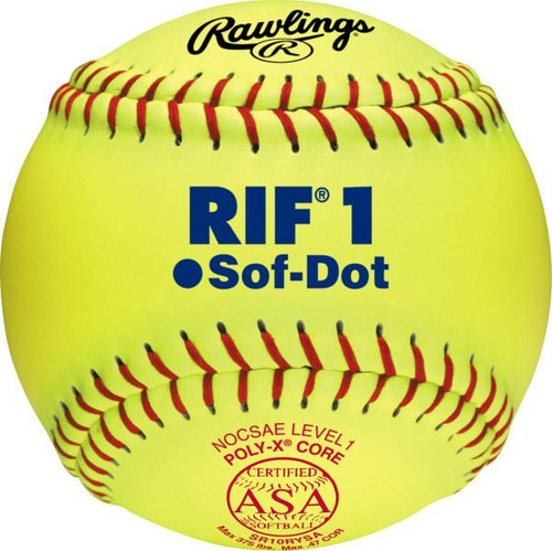 Rawlings RIF Level 1 USA (ASA) 10" Fastpitch Softball, One Dozen, SR10RYSA