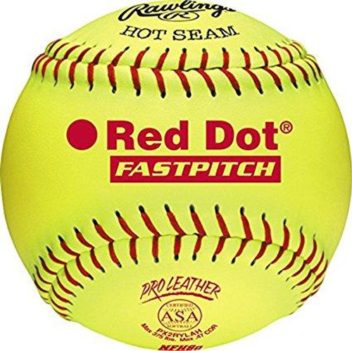 Rawlings Red Dot USA (ASA)/ NFHS 12" Fastpitch Softball, One Dozen, PX2RYLAH