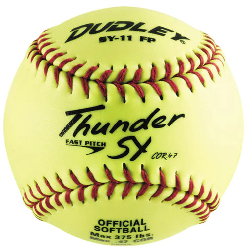 Dudley THUNDER SY Synthetic Practice Fastpitch Softballs, 47/375, 11 inch, Dozen, 43712Y