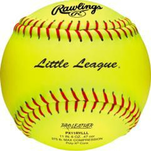 Rawlings Little League 11" Fastpitch Softball, One Dozen, PX11RYLLL